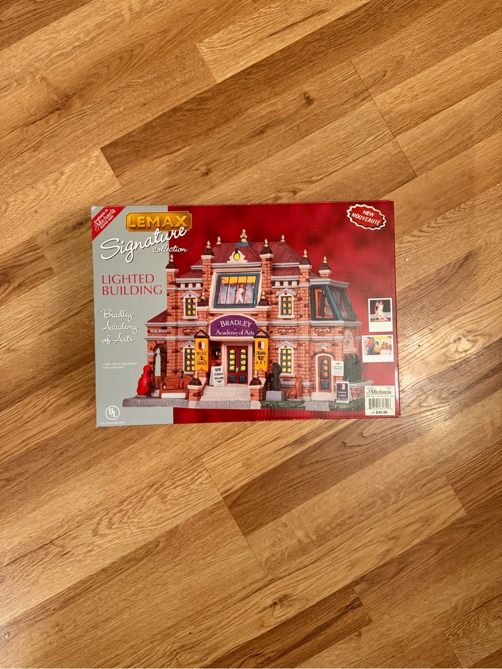 Lemax Red and Gold Lighted Building - Bradley Academy of Arts